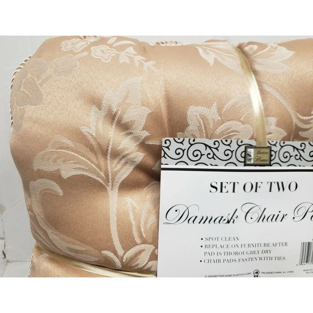 SET OF 2 THICK CUSHION CHAIR PADS w/ties(15